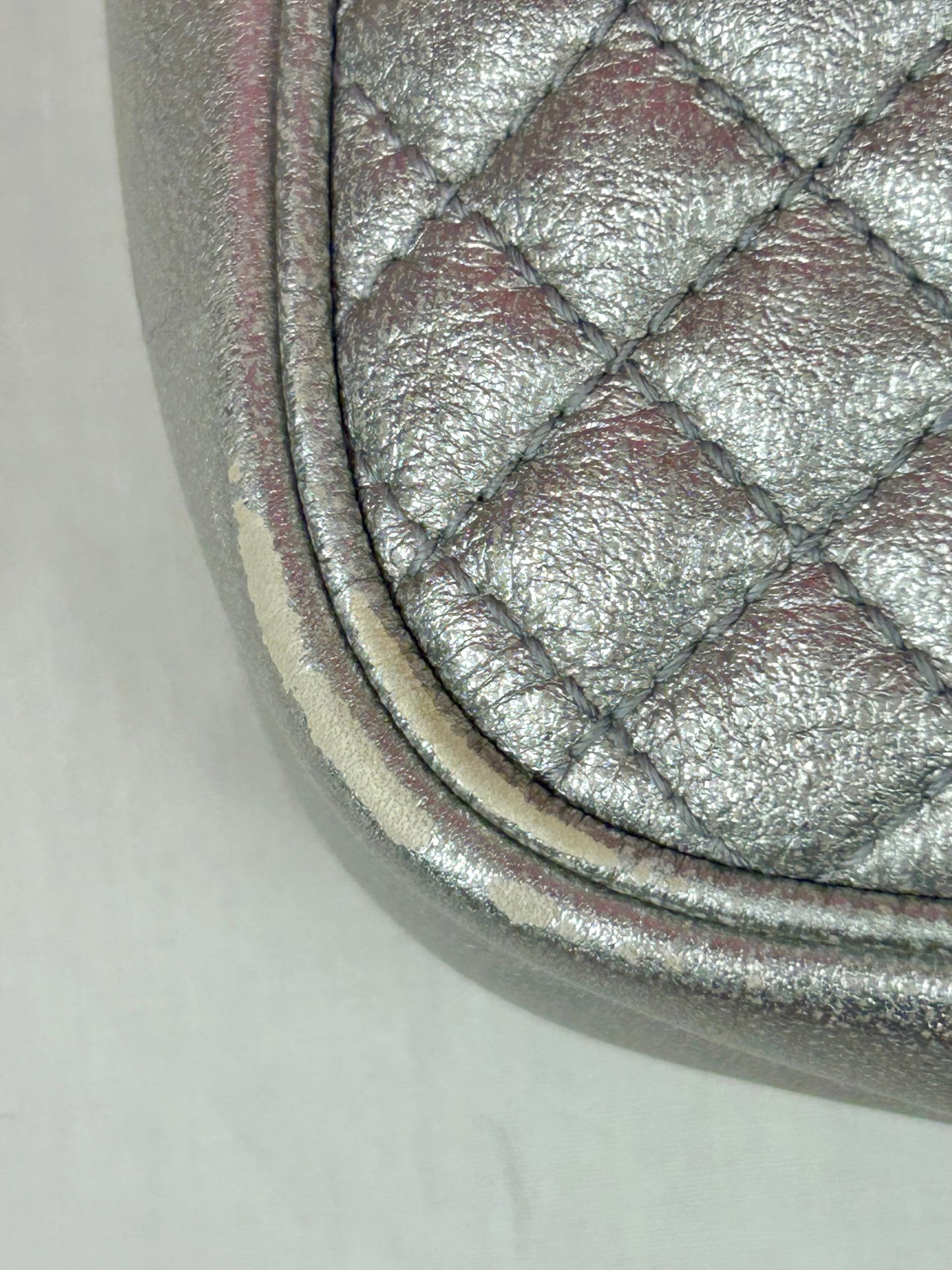 Silver Gucci Napa Trapuntata Crossbody