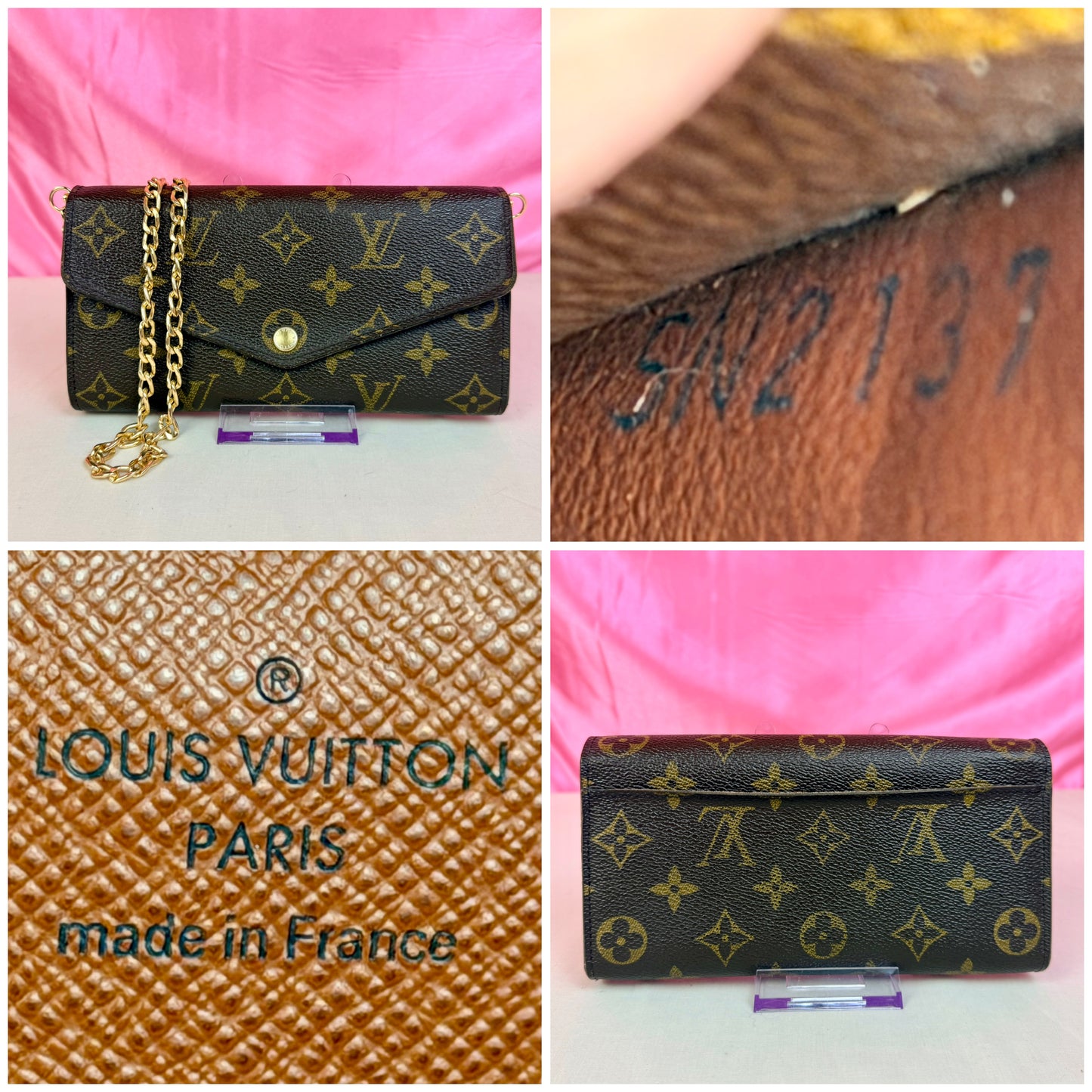 Sarah Wallet in Mono/Brown