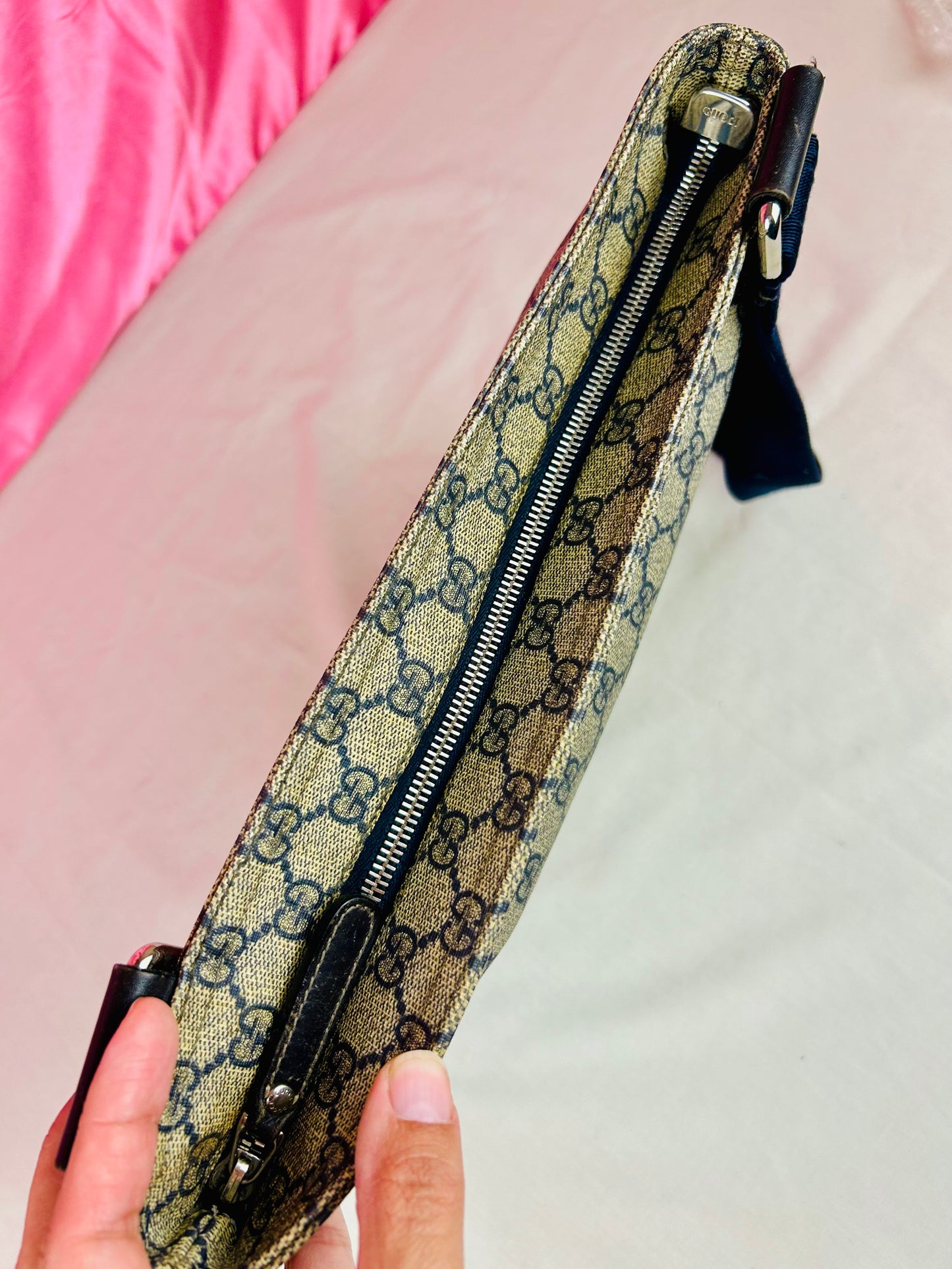 Large Navy Gucci Supreme Crossbody