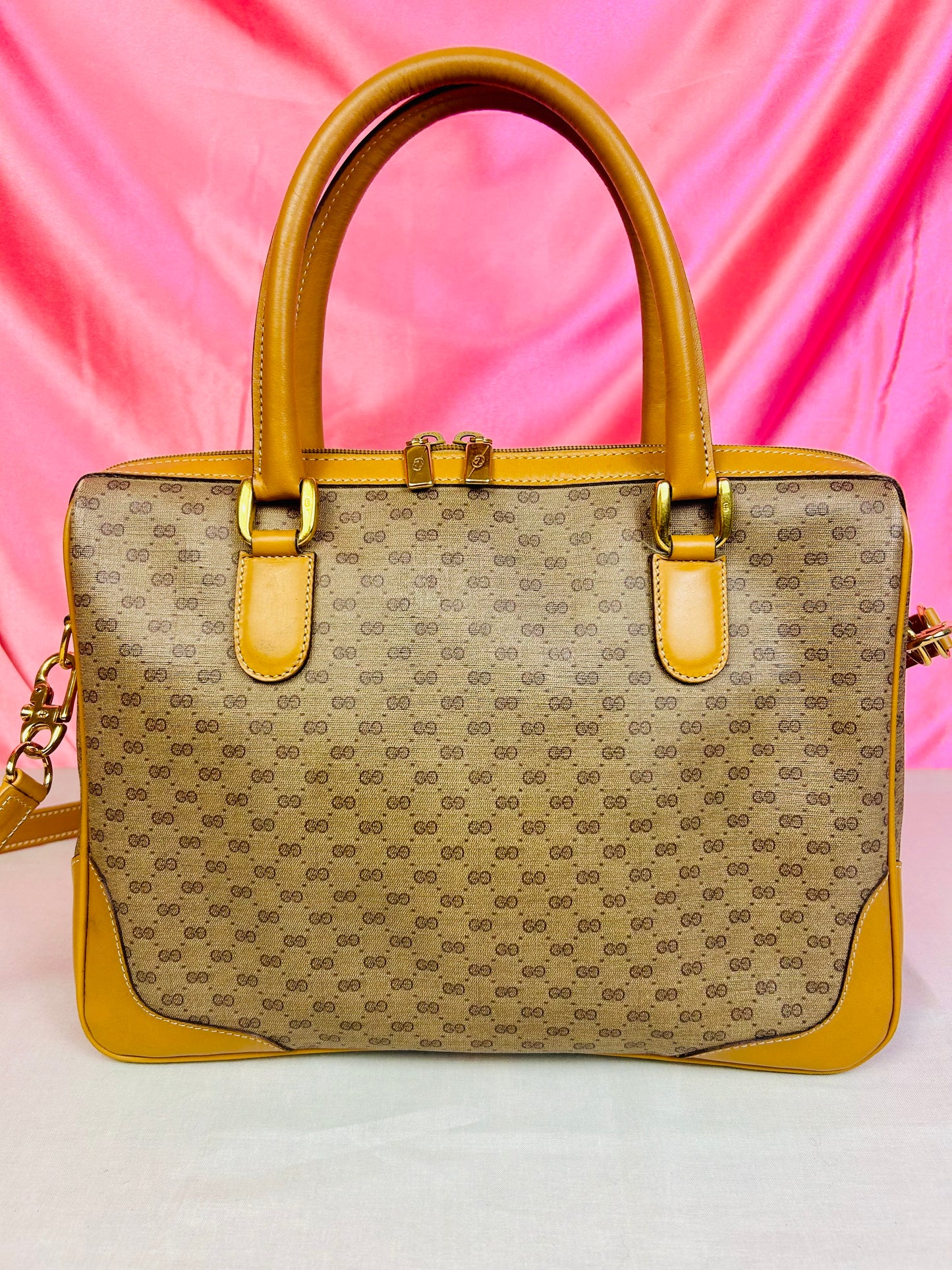 Yellow Micro Gucci Two-Way Shoulder Bag