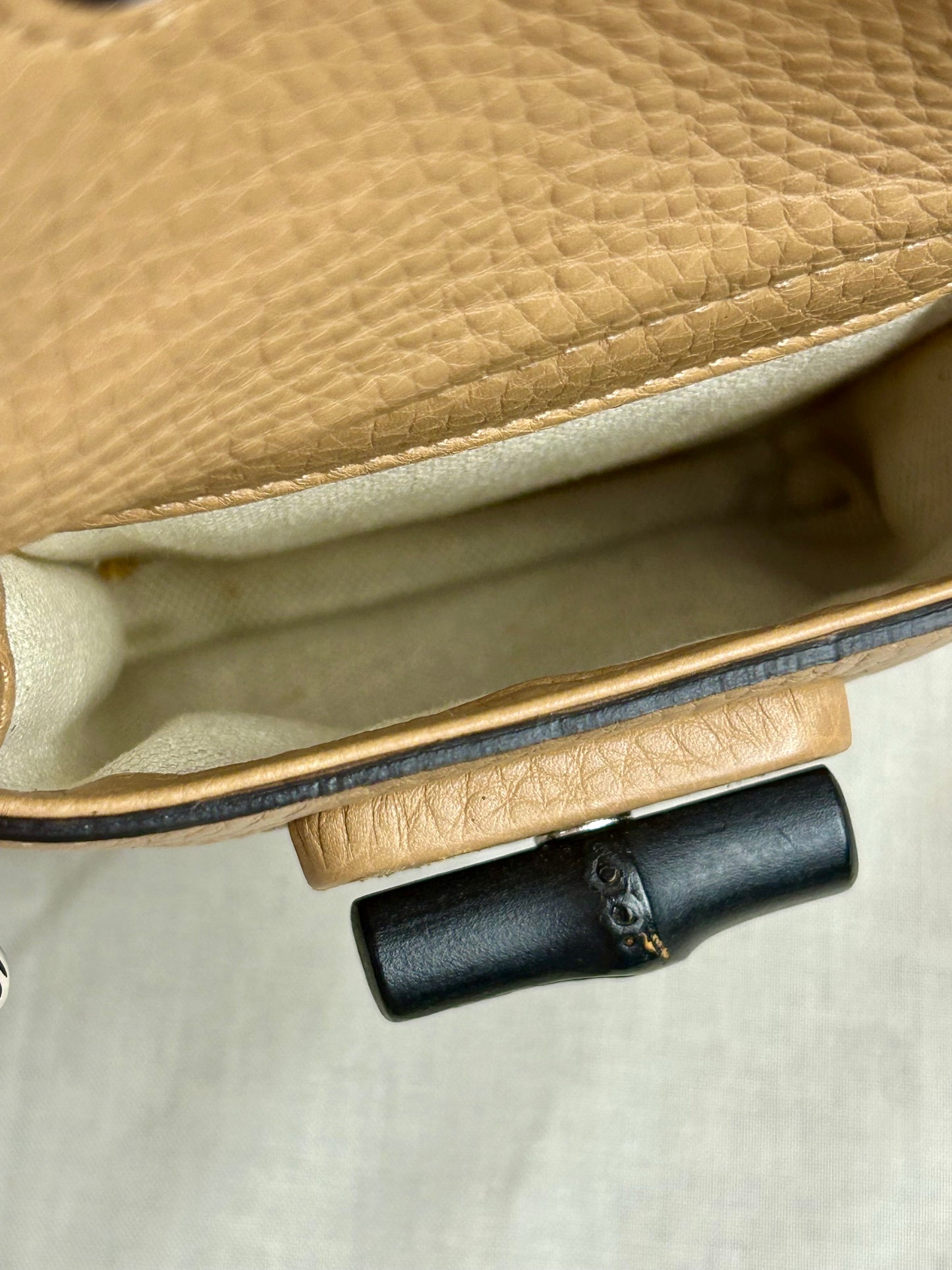 Gucci Tan Leather Bamboo Backpack (New Model)
