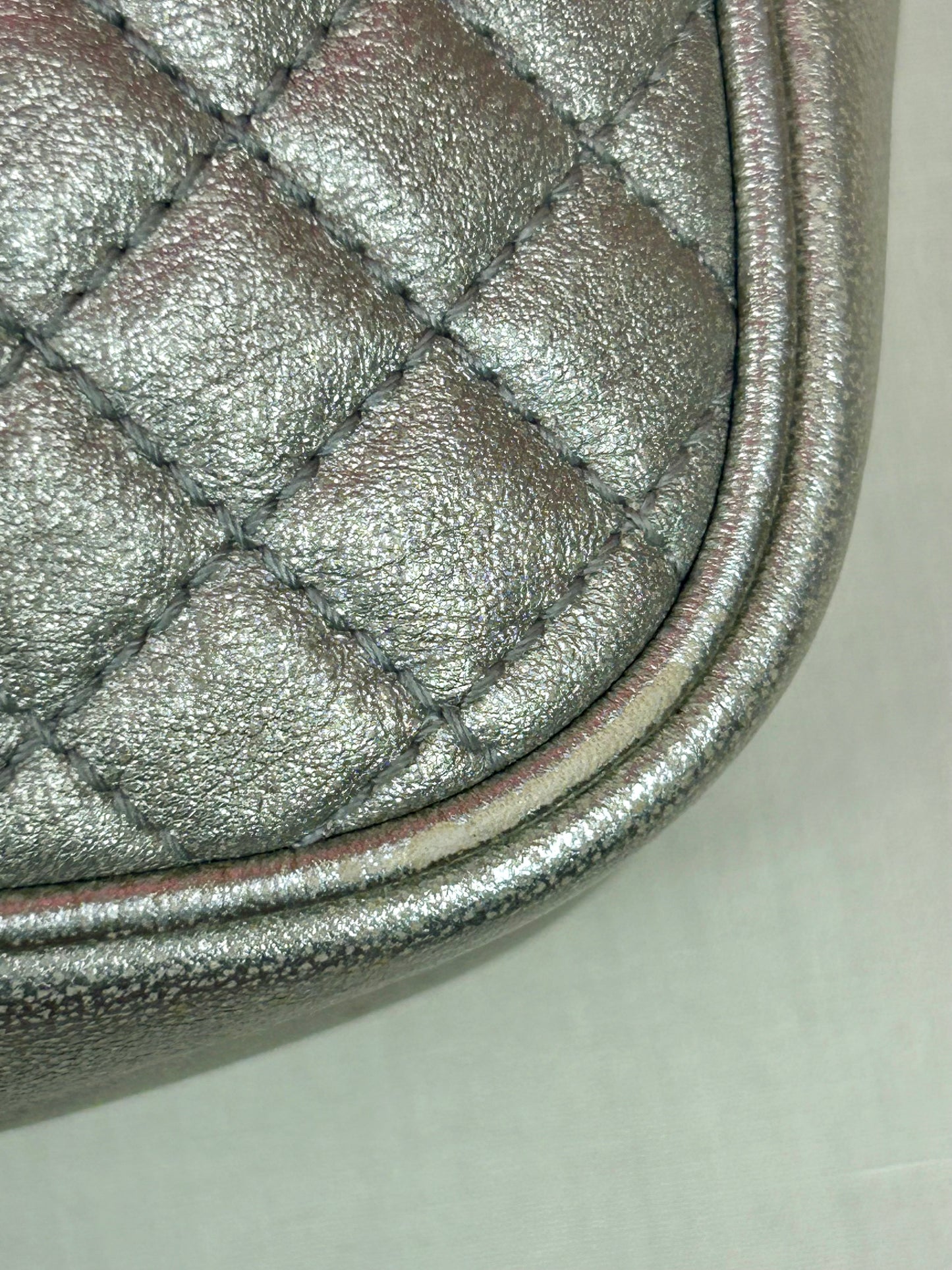 Silver Gucci Napa Trapuntata Crossbody