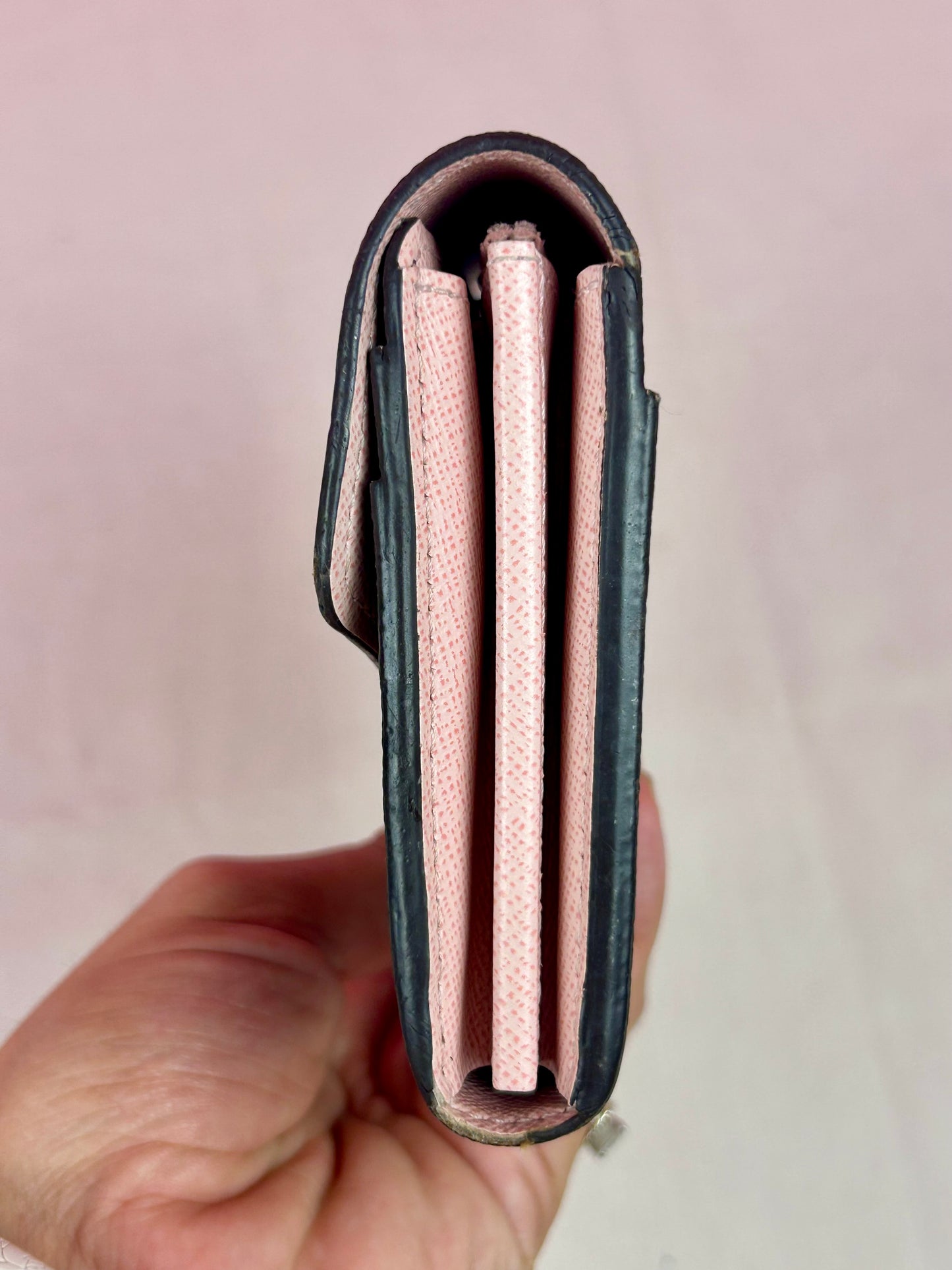 Sarah Wallet NM in Monogram/Rose