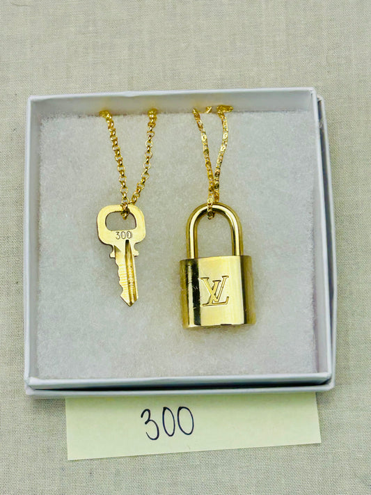 Lock and Key Necklace Set