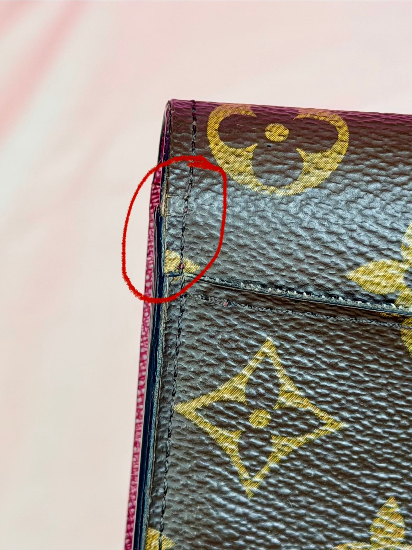 Sarah Wallet NM Monogram/Berry