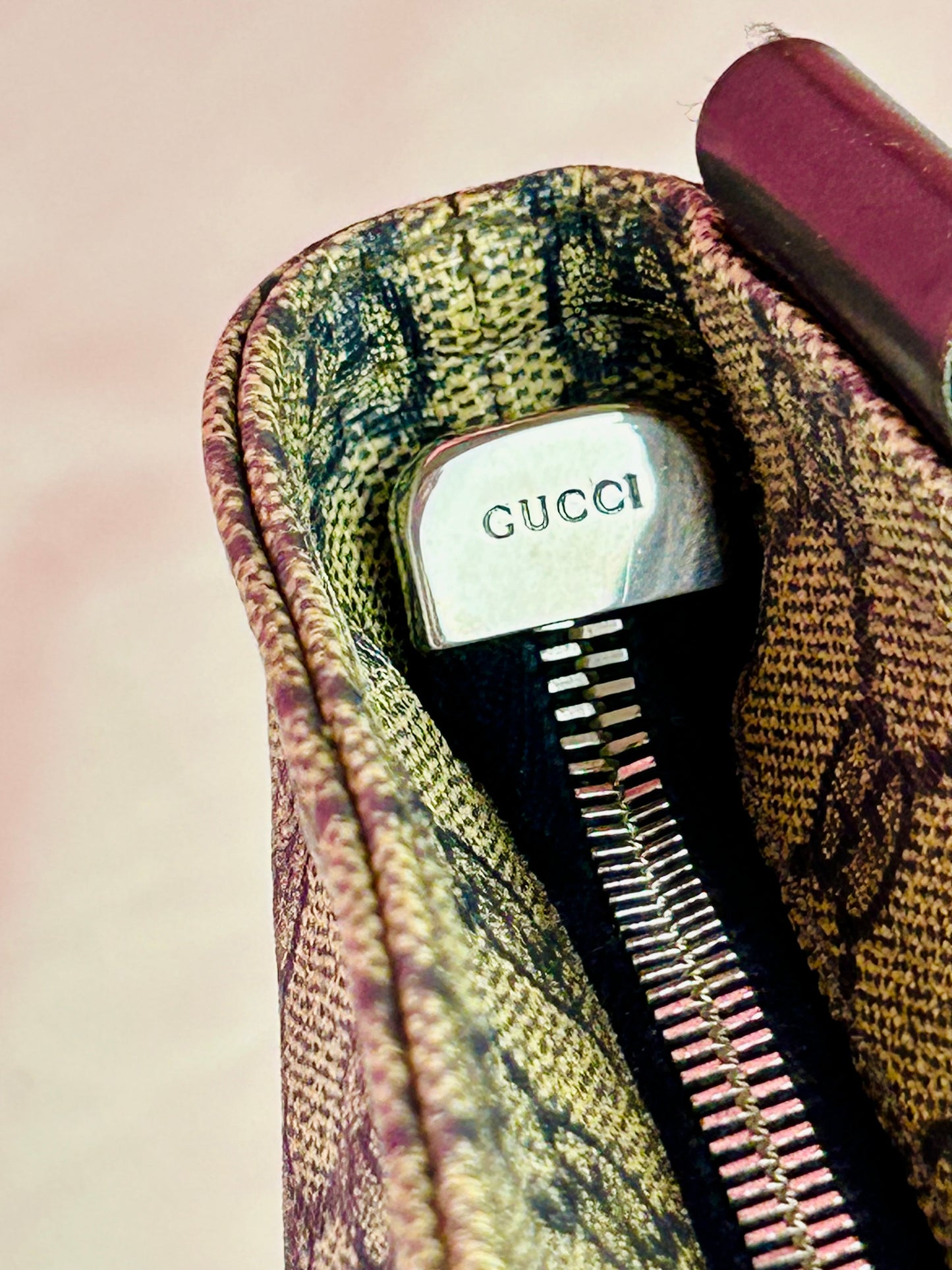 Large Navy Gucci Supreme Crossbody