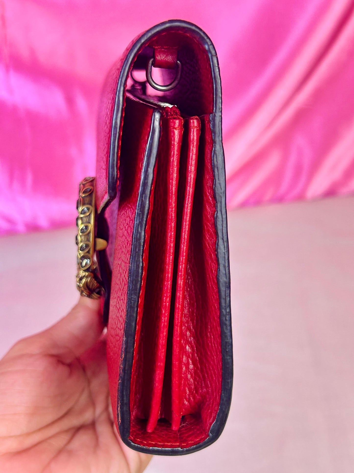 Gucci Red Dionysus Mini Chain Wallet