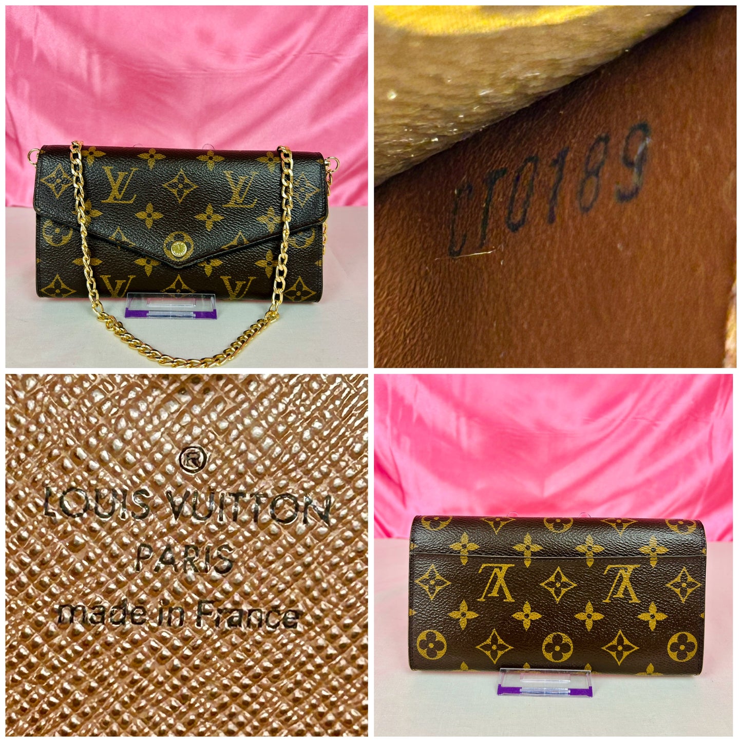 Sarah Wallet NM in Monogram/Brown