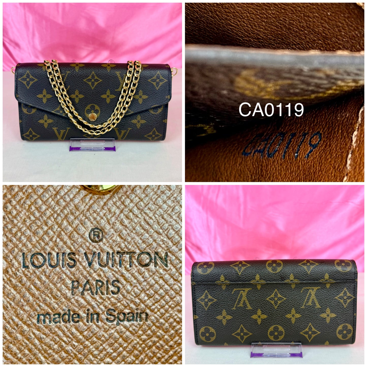 Sarah Wallet NM in Mono/Brown