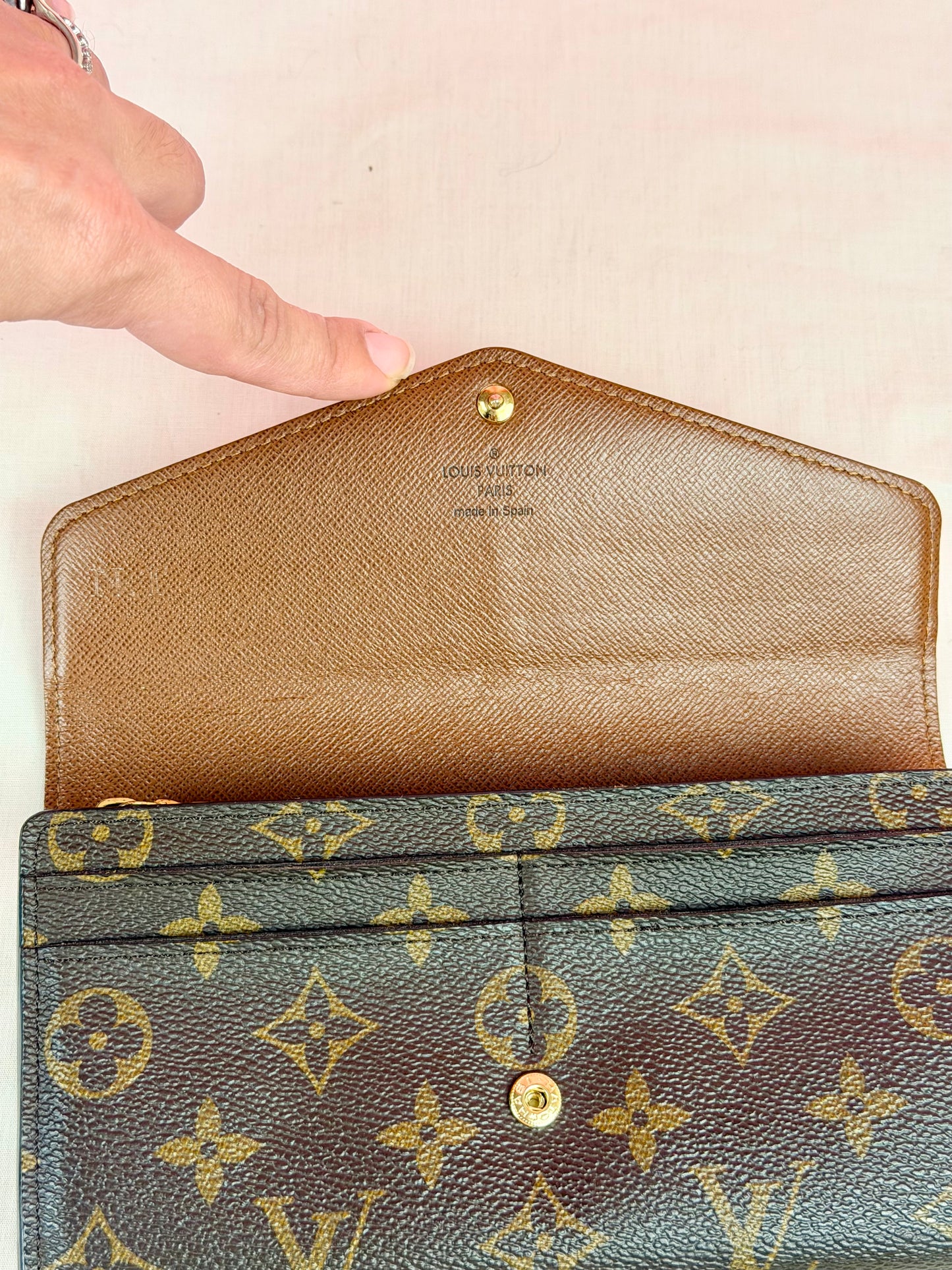Sarah Wallet NM in Mono/Brown