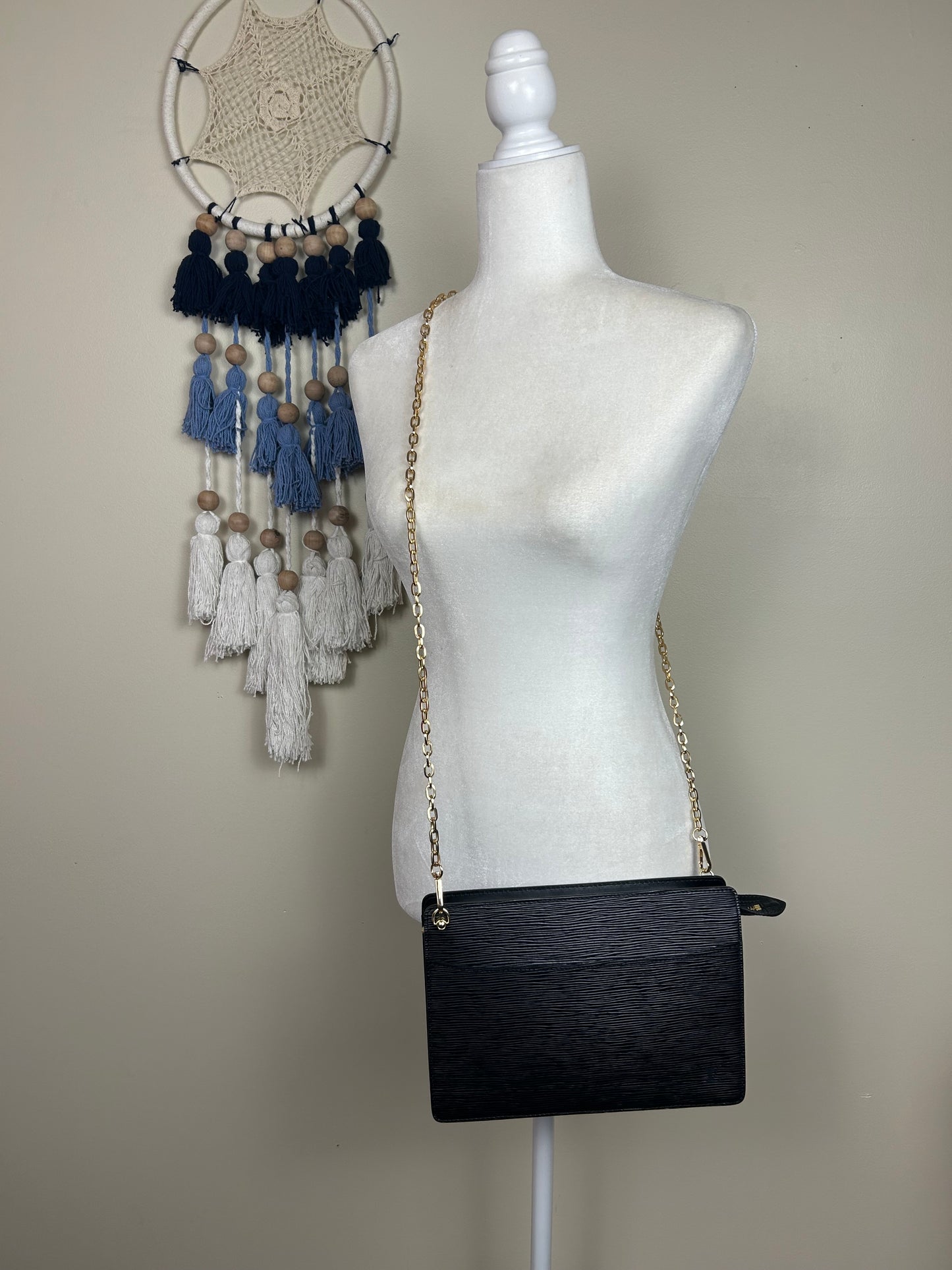 Black Epi Homme Clutch/Crossbody