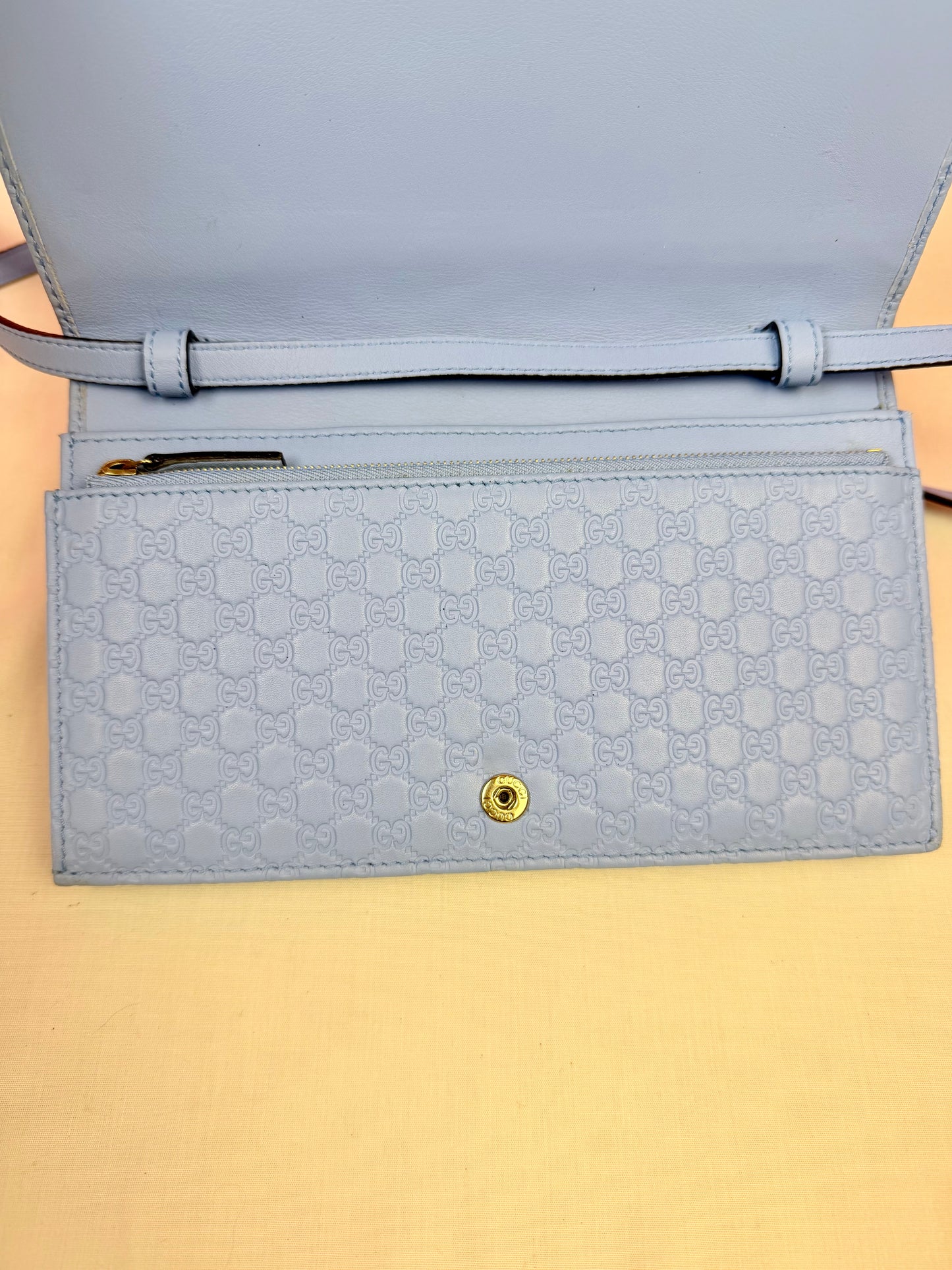 Blue Microguccimissia Wallet on Strap
