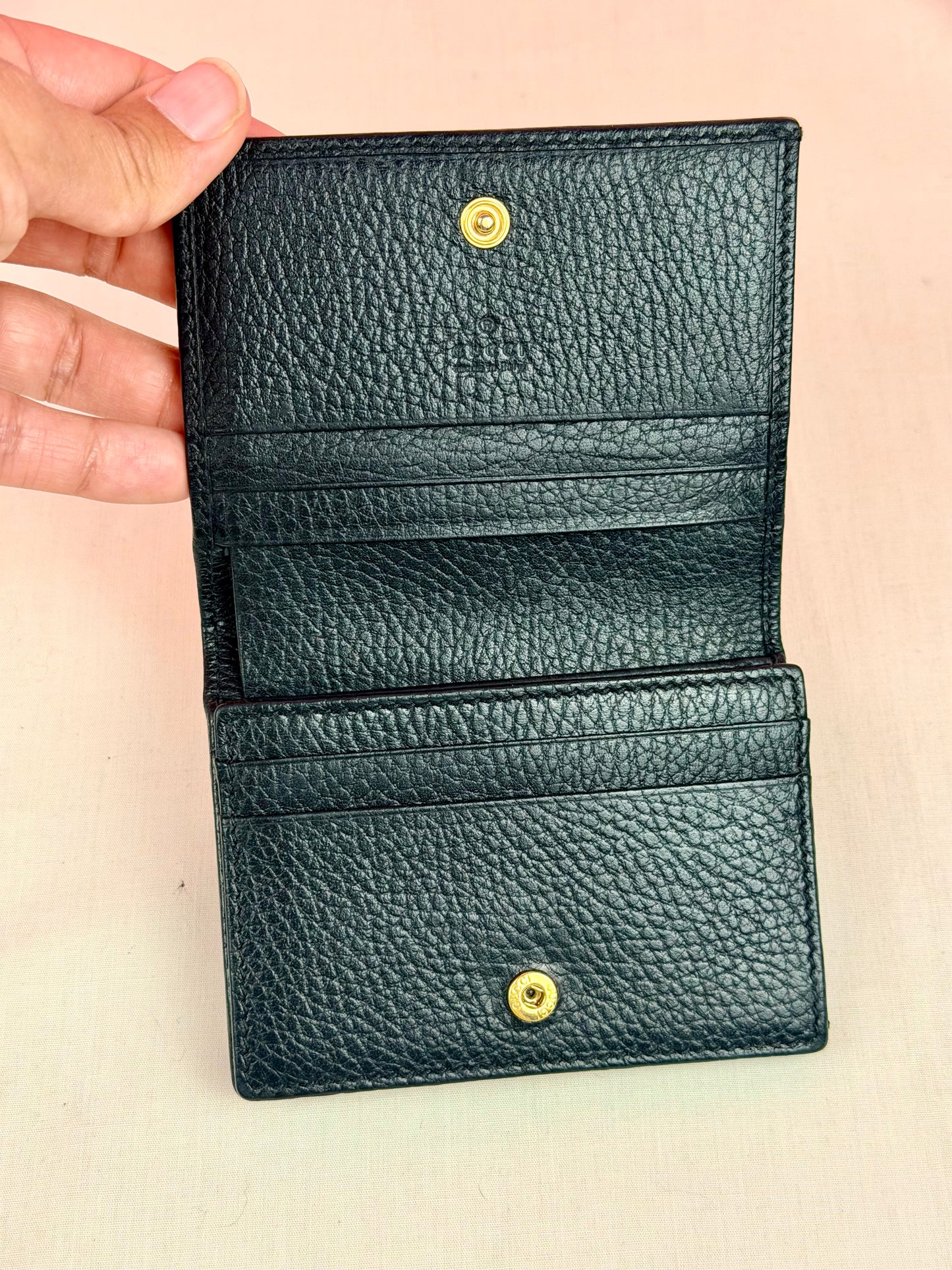 Black Gucci Compact Wallet