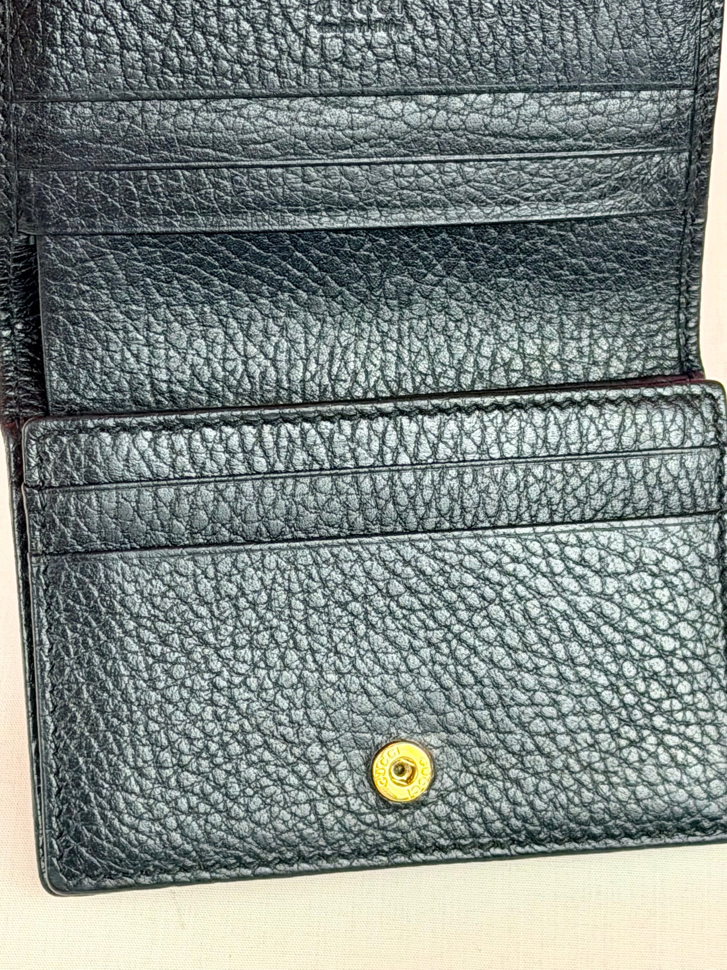 Black Gucci Compact Wallet