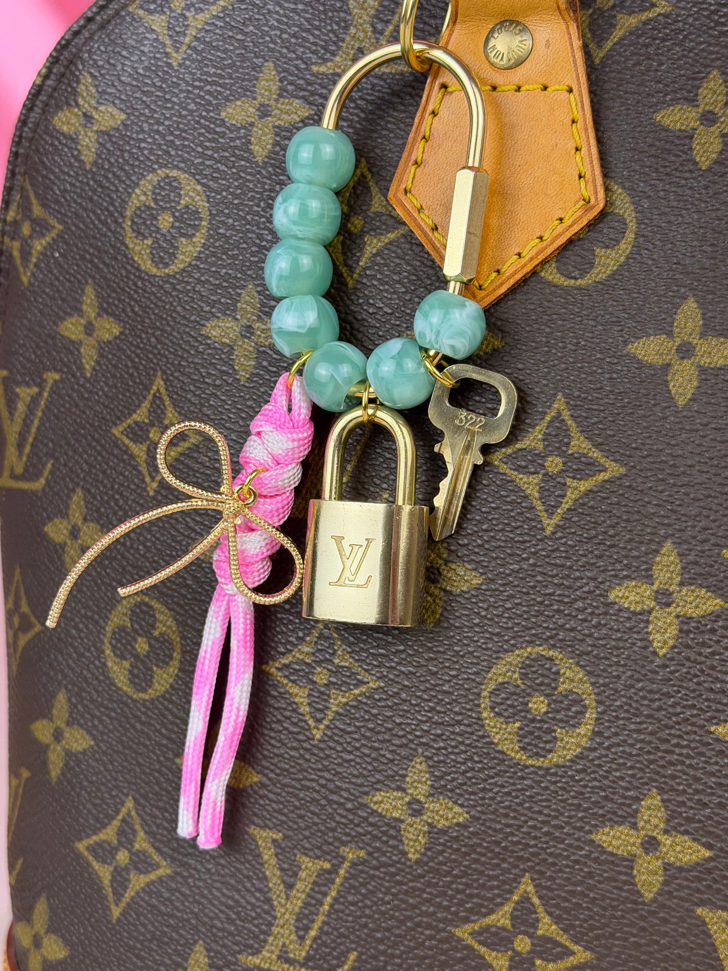 Lock and Key Bag Charm