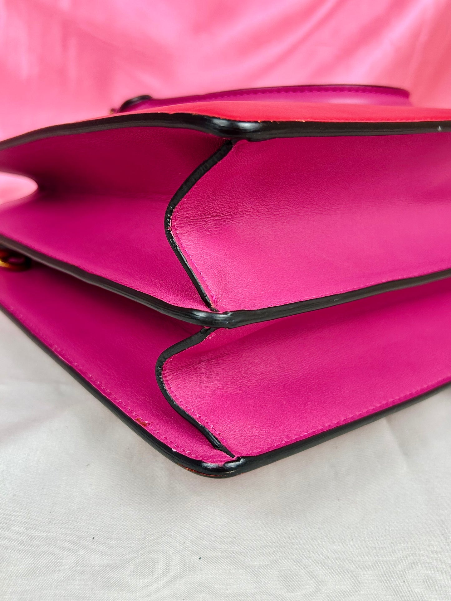 Gucci Red and Pink Open Top Tote