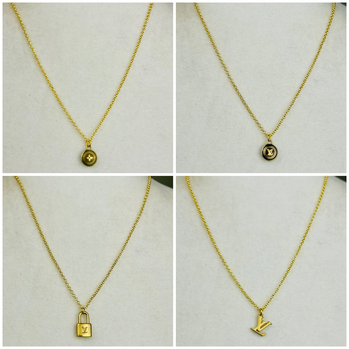 Brown Pastilles Charm Necklace